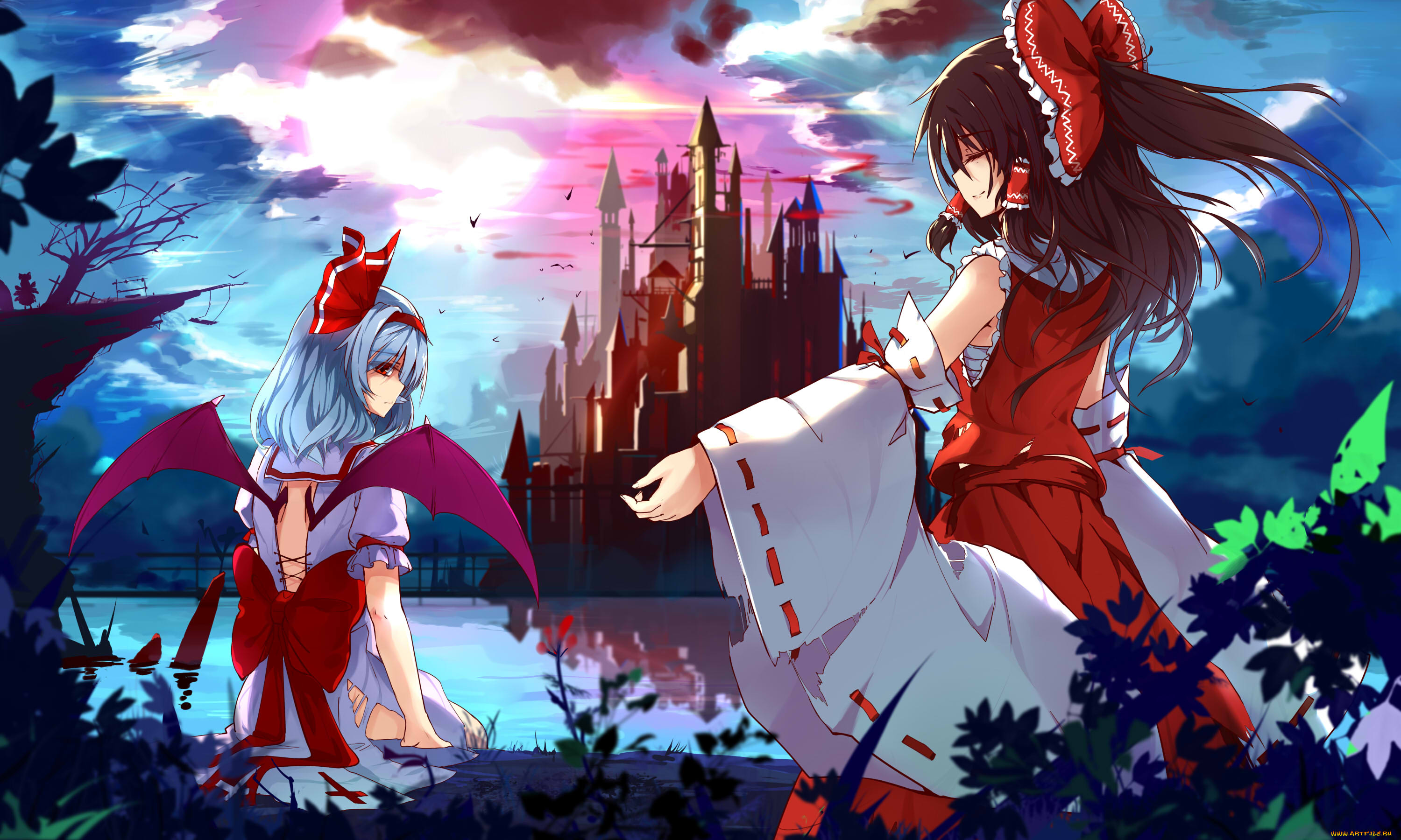 Touhou wallpaper. Touhou hakurei Shrine. Тохо аниме. Тоухоу Проджект. Рейму Тохо.